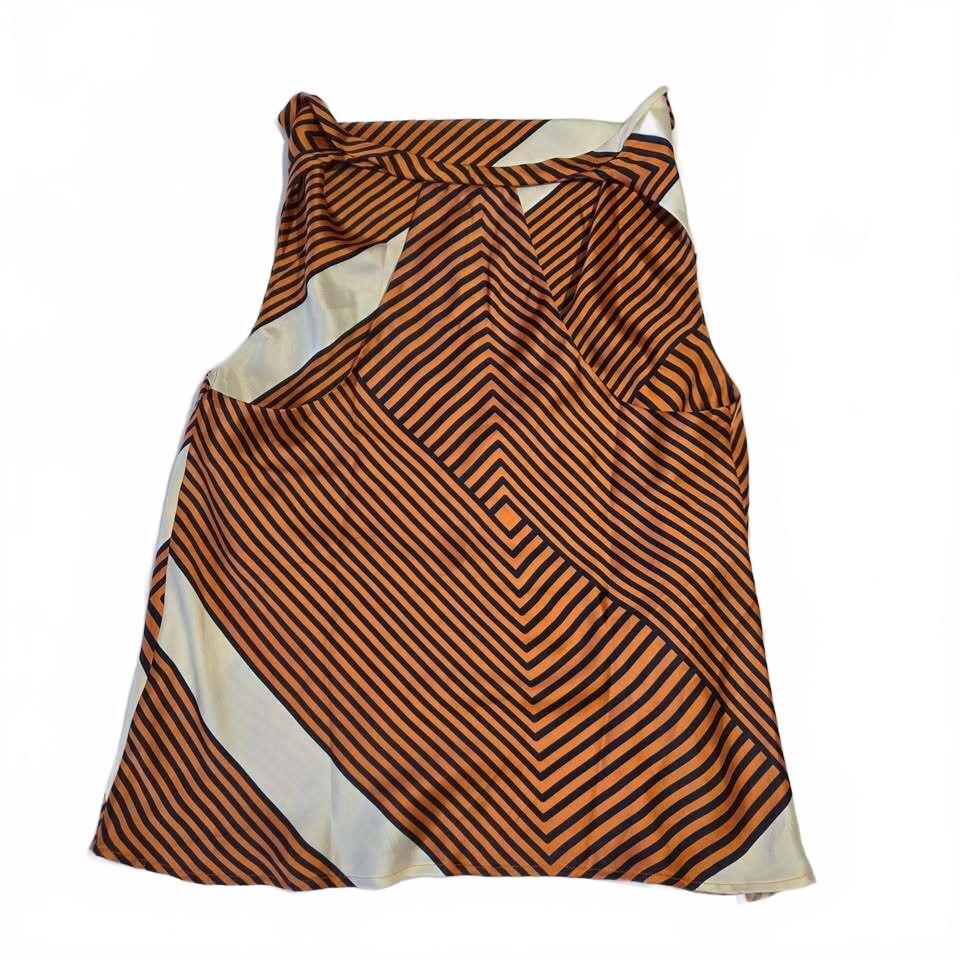 Top dos-nu rayé géométrique LOFT, blouse, chemise taille M