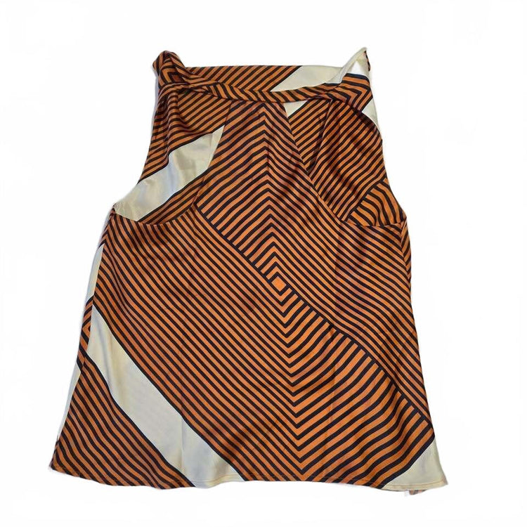 Top dos-nu rayé géométrique LOFT, blouse, chemise taille M