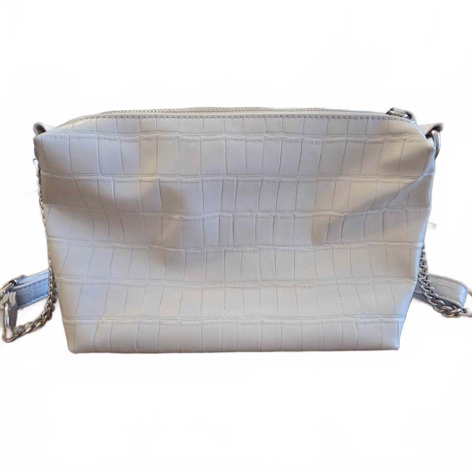 Aldo White Croc-Embossed Crossbody Bag/Handbag