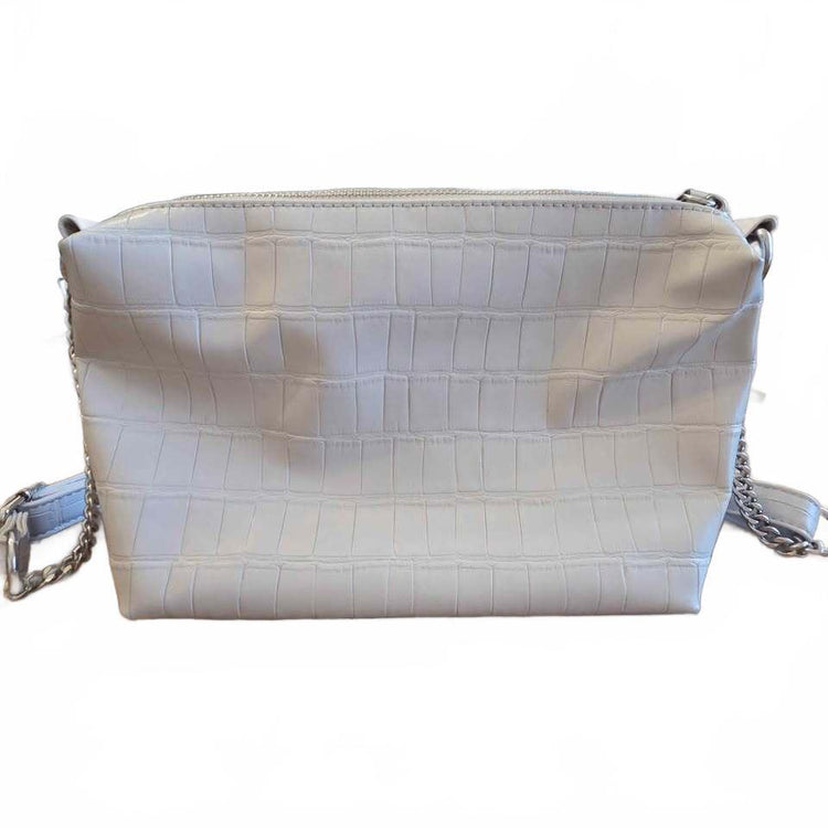 Aldo White Croc-Embossed Crossbody Bag/Handbag