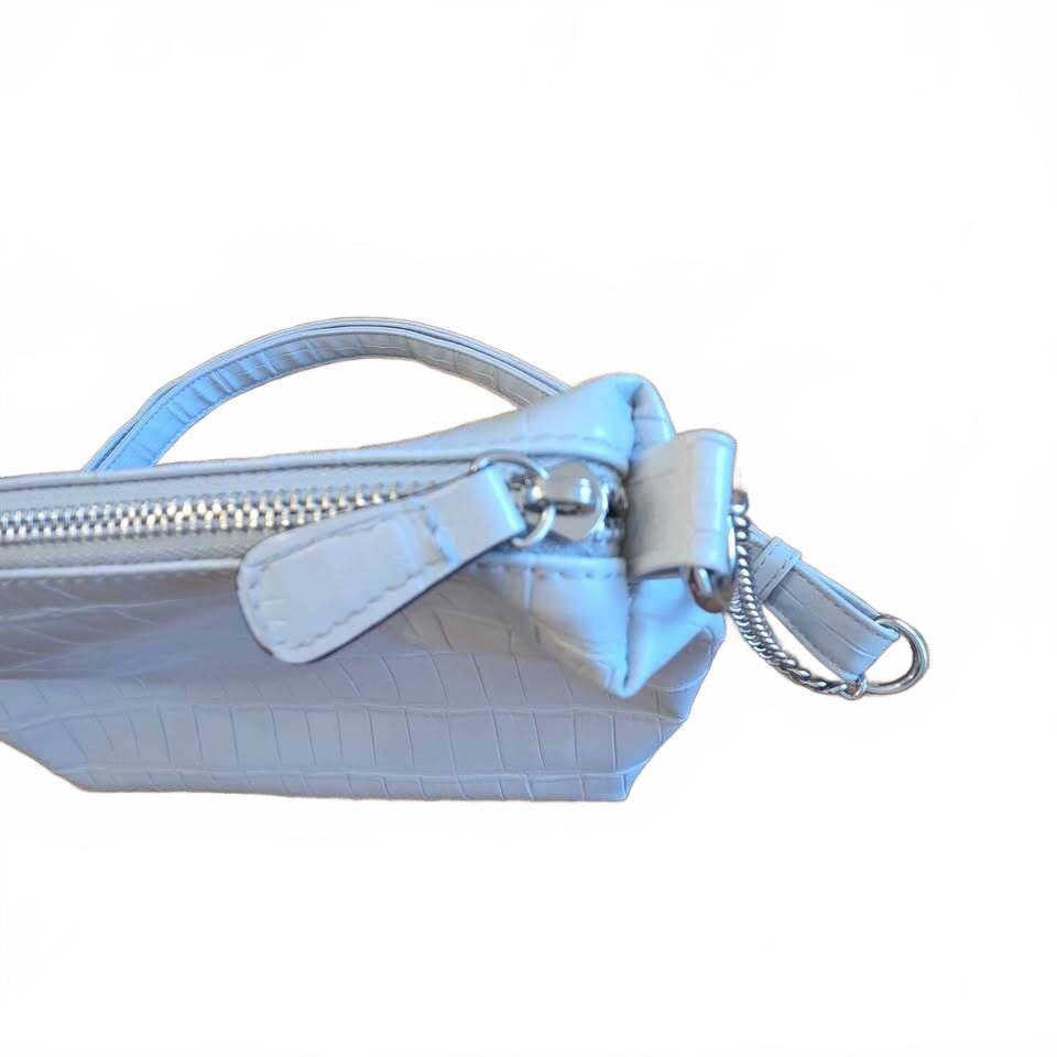 Aldo White Croc-Embossed Crossbody Bag/Handbag