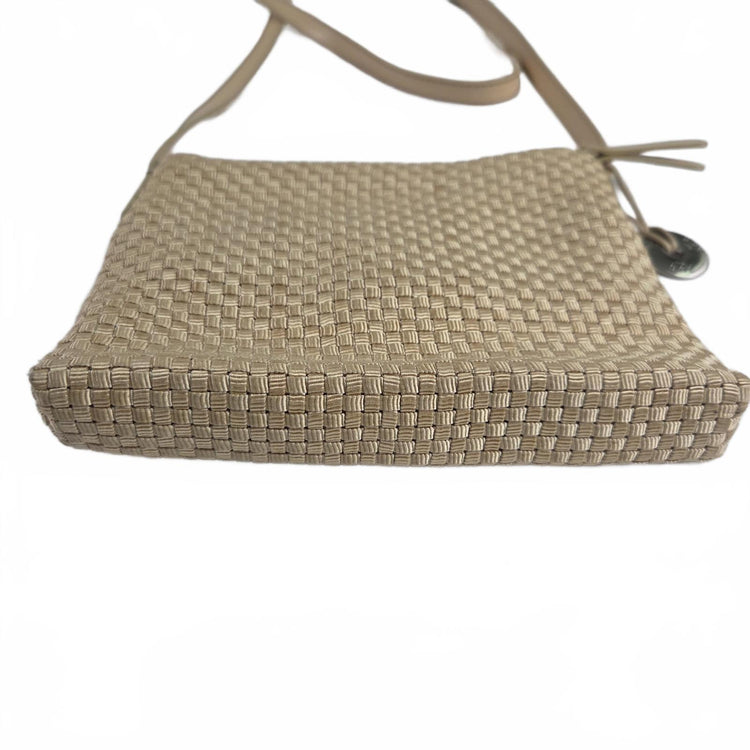 Le sac bandoulière Sak crocheté à la main – Beige/Fauve Bohème Minimaliste