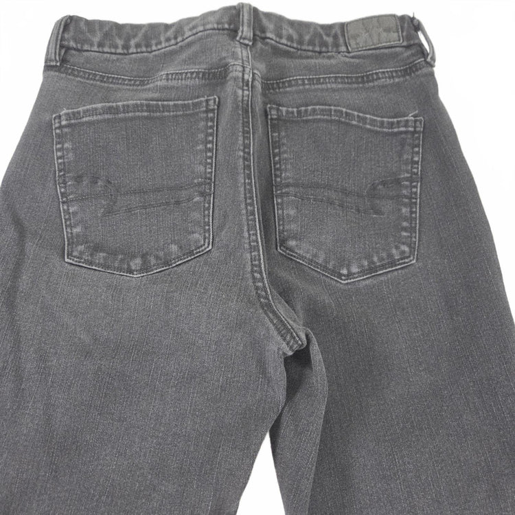 American Eagle Black Denim Pants Jeans washed black size 6 short