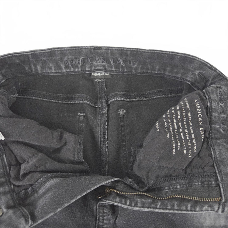 American Eagle Black Denim Pants Jeans washed black size 6 short
