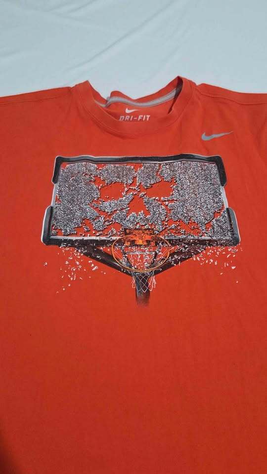 T-shirt de basketball Nike Dri-FIT orange Shattered Backboard, taille L