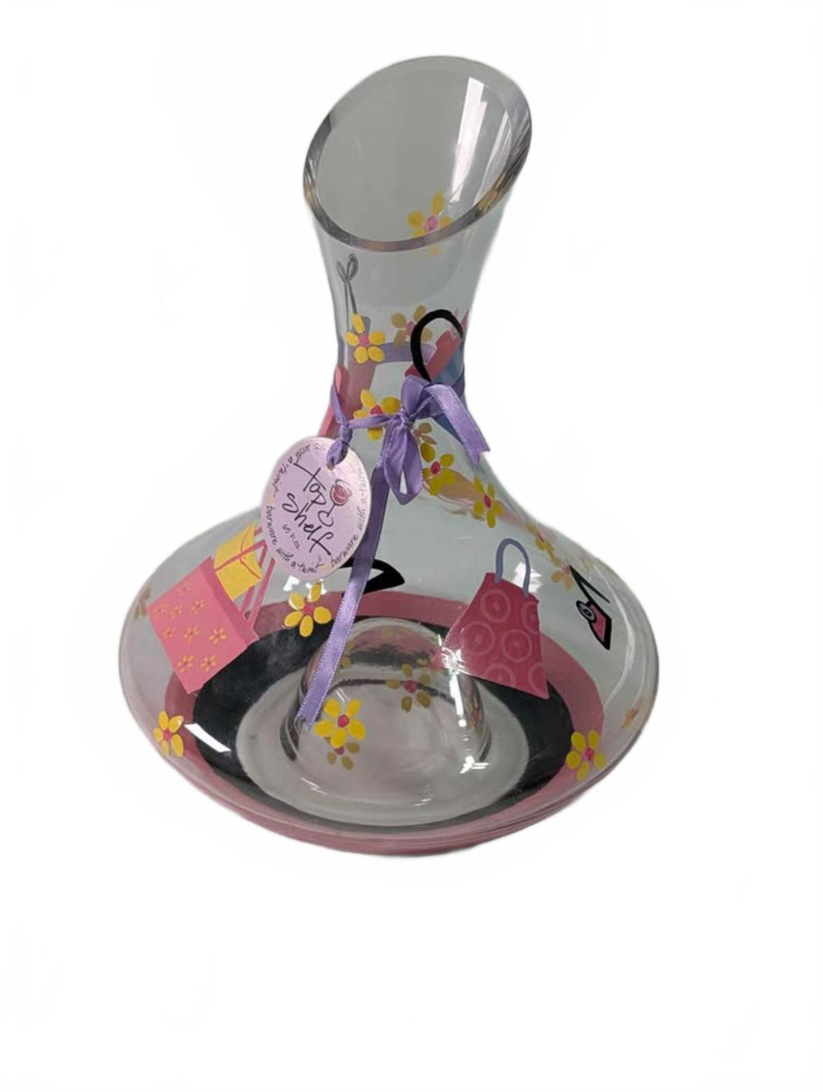 Top Shelf Hand Painted Wine Decanter 65 fl oz NWT