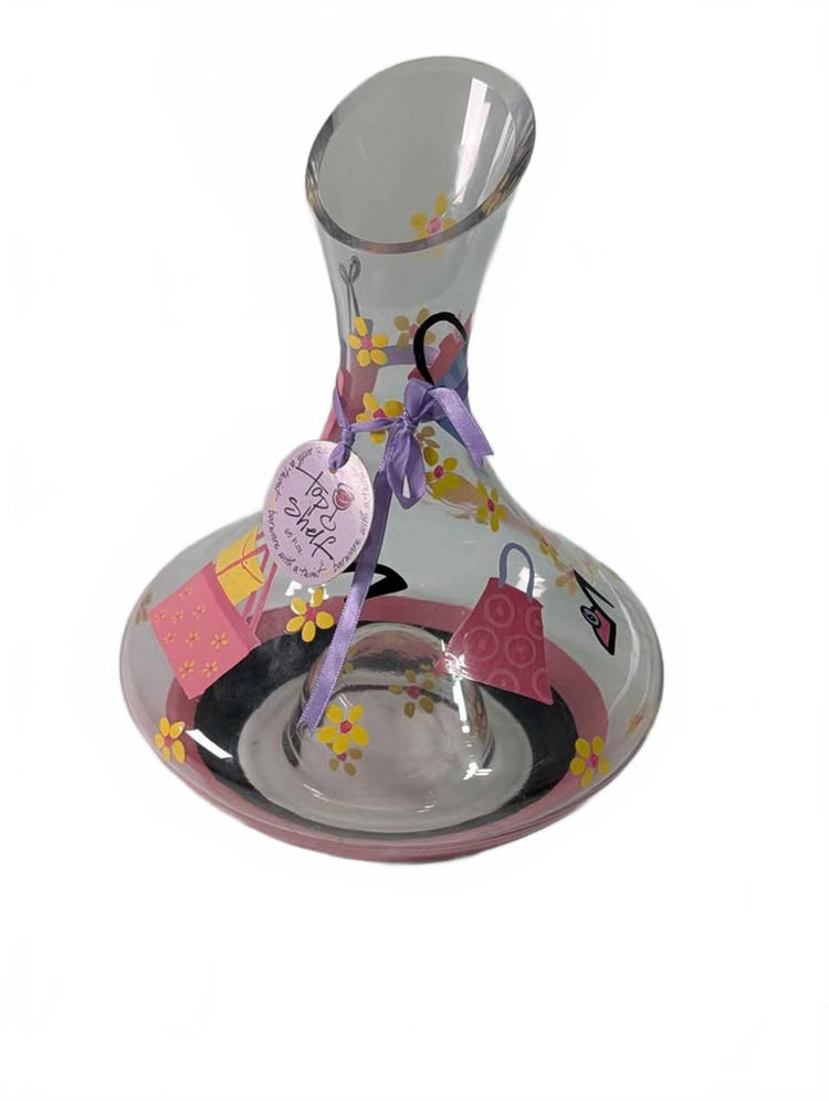 Top Shelf Hand Painted Wine Decanter 65 fl oz NWT