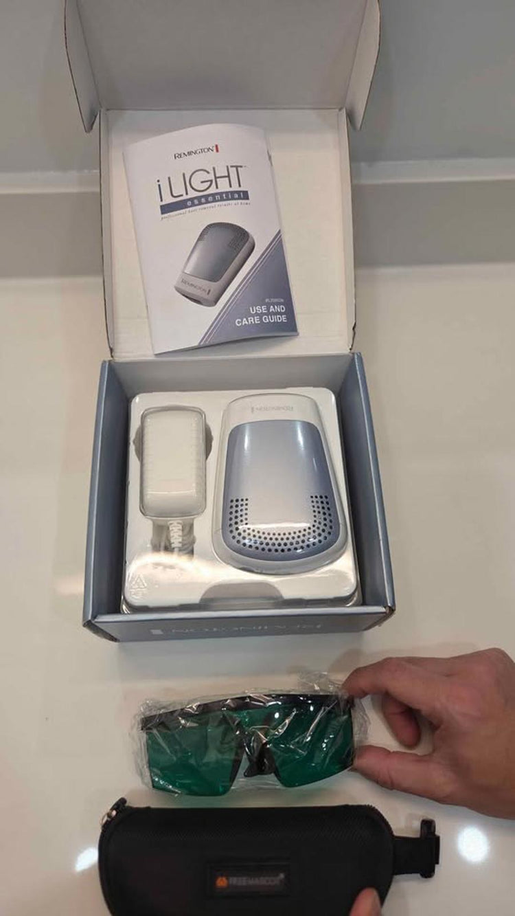 Remington iLight Essential IPL3500  hair removal + Safety Glasses UV protection