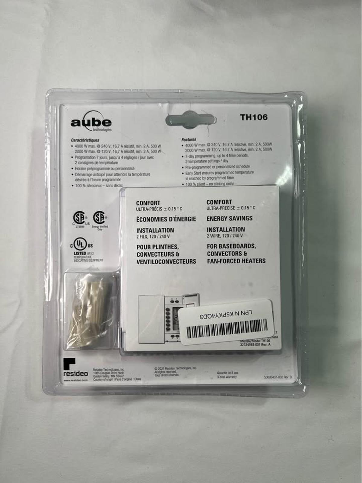 Aube Electric thermostat Model: TH106