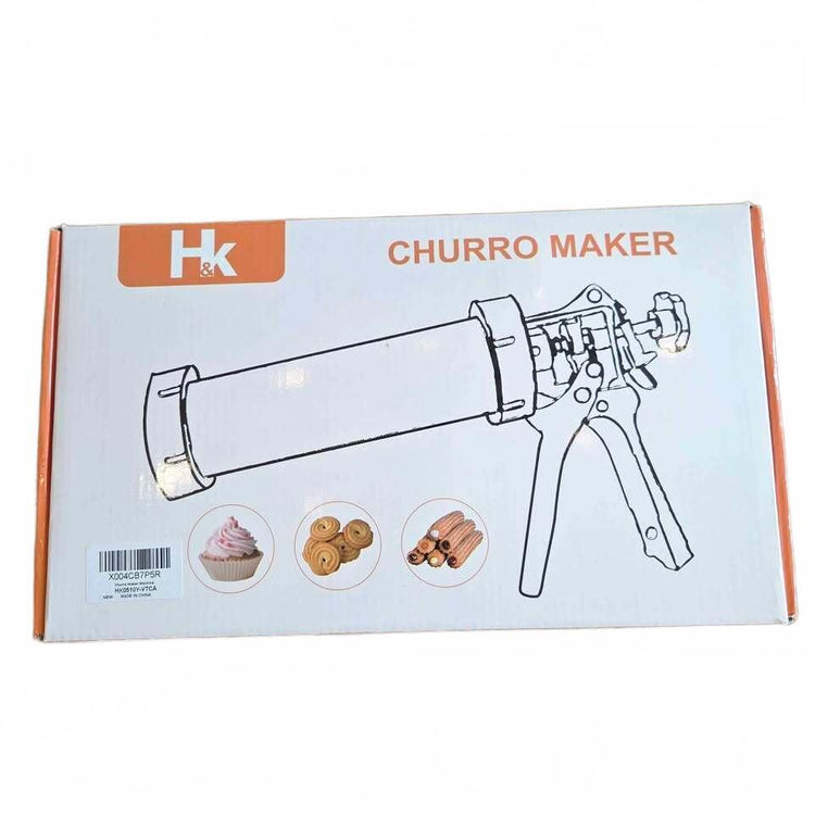 HK Churro Maker Machine, Cookie Maker Machine, Stainless Steel Churros Gun Kit