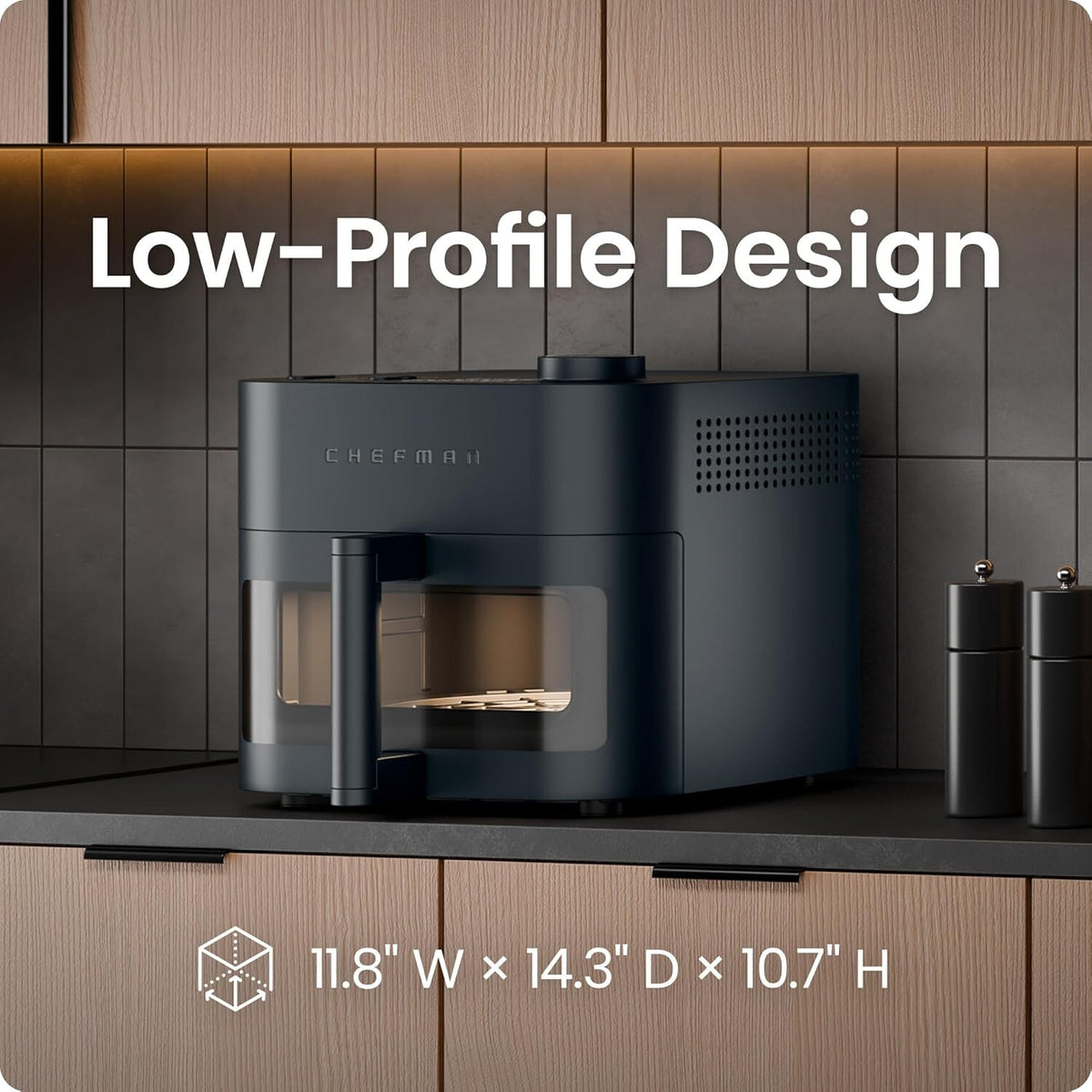 Friteuse sans huile Chefman Crispinator 6-en-1 d’une capacité de 8 pintes, température maximale de 450 °F avec technologie Turbofry Pr