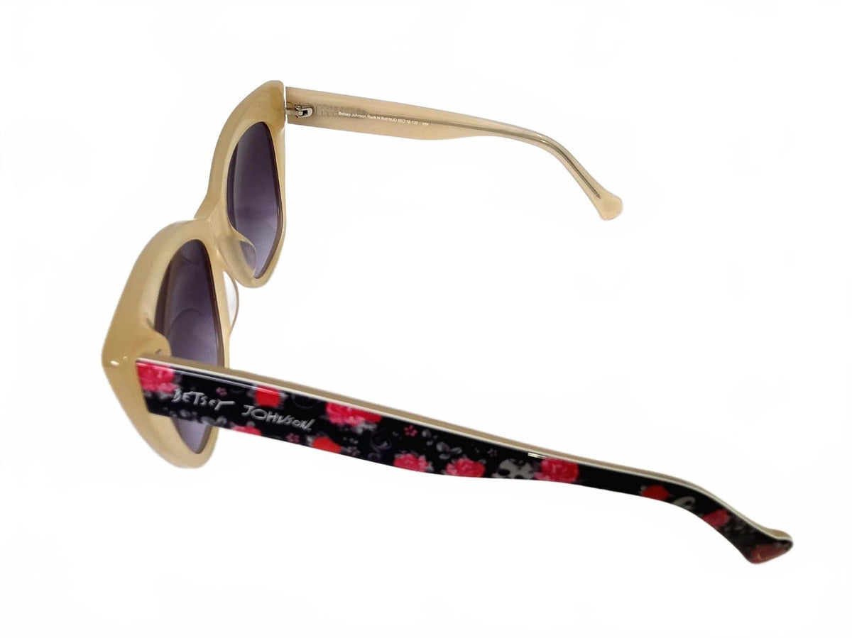 BETSEY JOHNSON ROCK N ROLL NUDE 55/18/135 BEIGE Sunglasses
