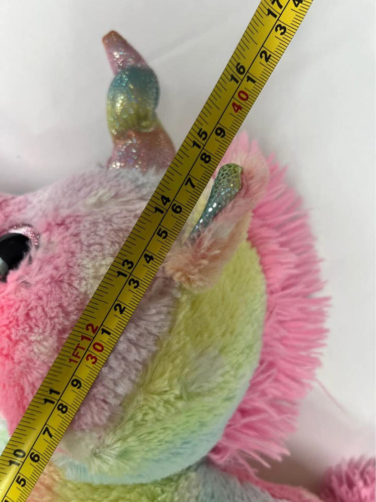 Peluche licorne pailletée arc-en-ciel, licorne magique tie-dye arc-en-ciel