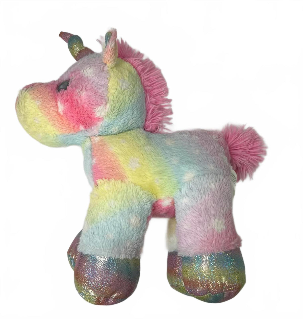Peluche licorne pailletée arc-en-ciel, licorne magique tie-dye arc-en-ciel