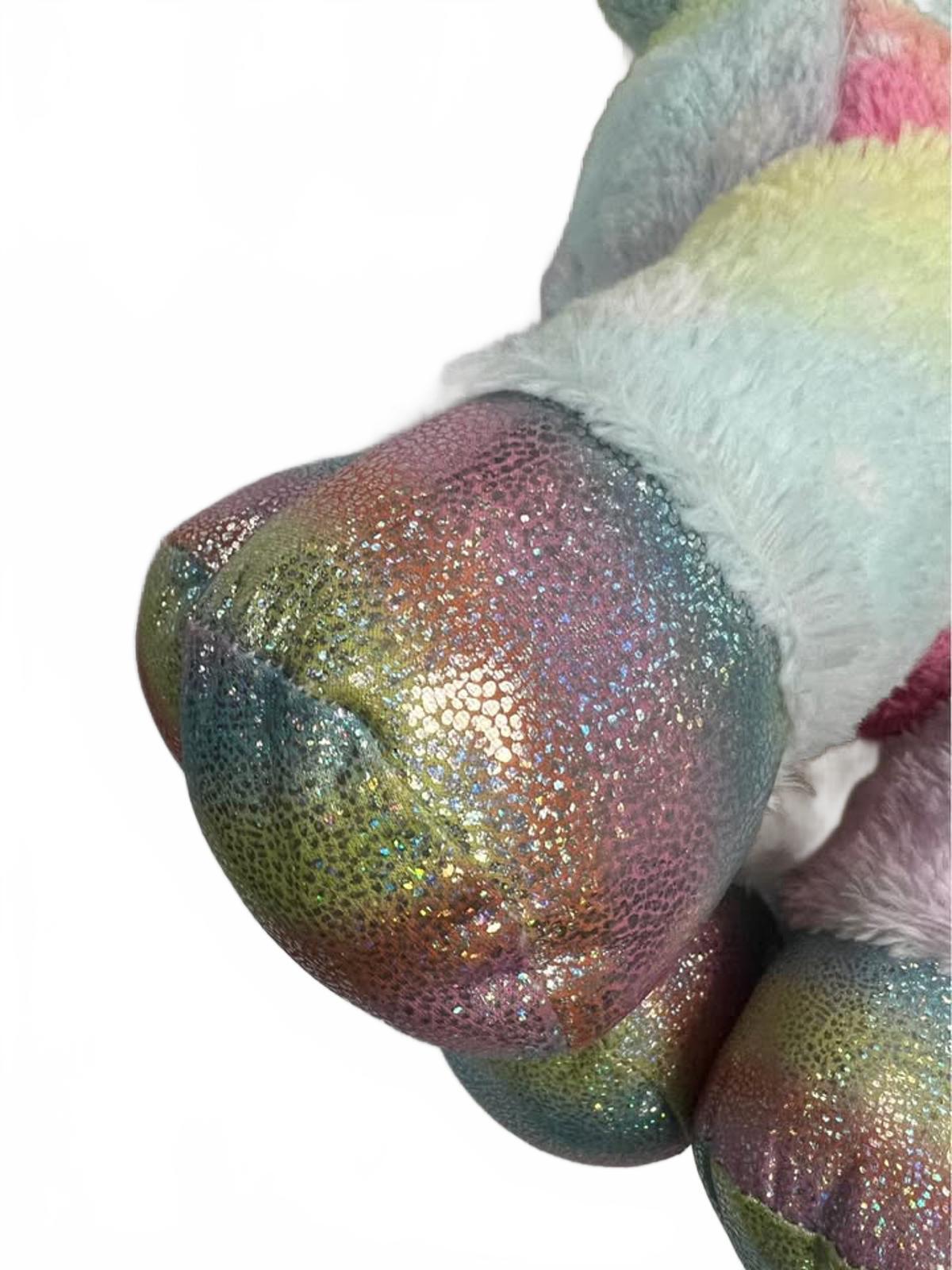 Peluche licorne pailletée arc-en-ciel, licorne magique tie-dye arc-en-ciel
