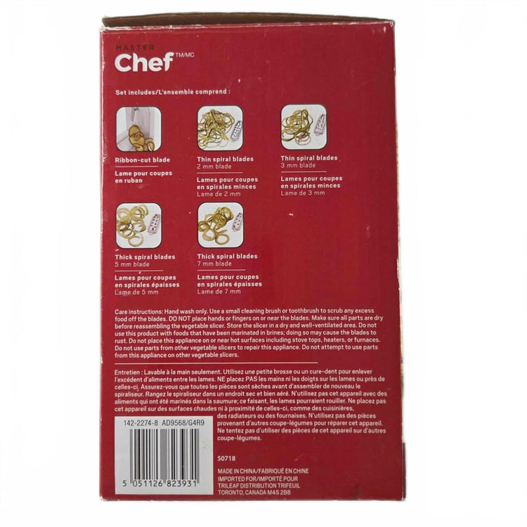 Master Chef Manual Spiralizer 5 Blades