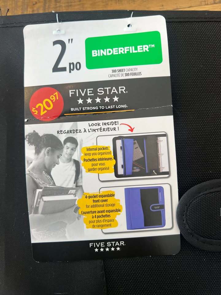 Lot of 3 Five Star Zipper Binders