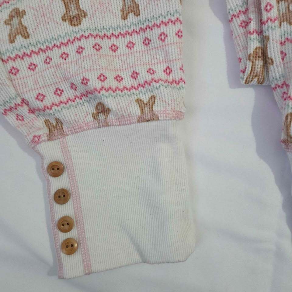 la Vie en Rose Gingerbread Thermal Pajama Set size S