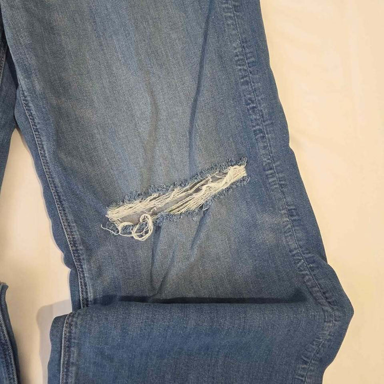 American Eagle Curvy Super High Rise Ripped Wide Leg Jeans Size 4 Short