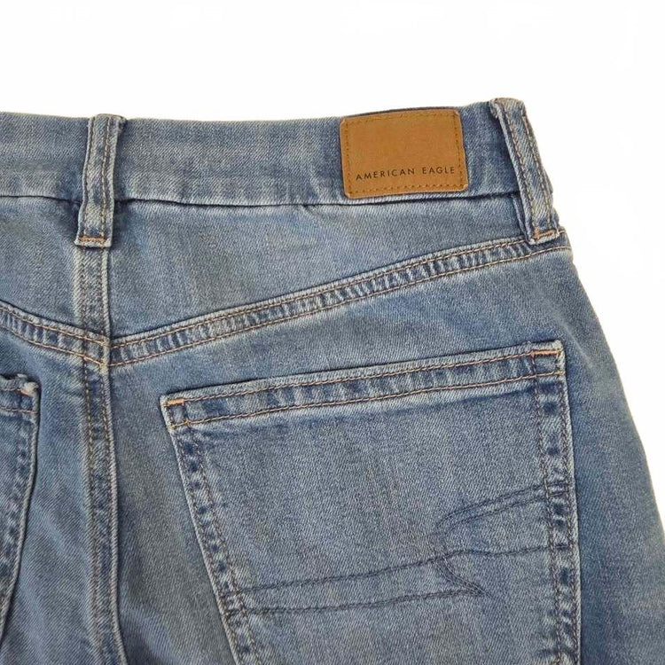 American Eagle Curvy Super High Rise Ripped Wide Leg Jeans Size 4 Short