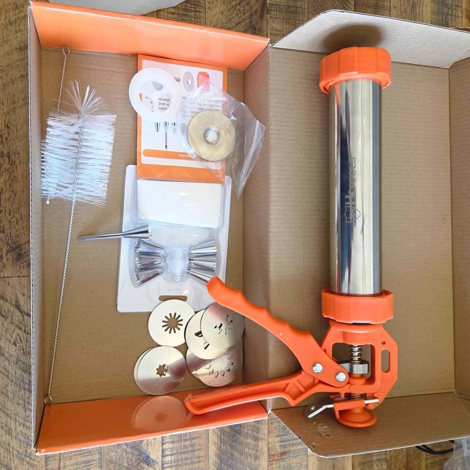 HK Churro Maker Machine, Cookie Maker Machine, Stainless Steel Churros Gun Kit