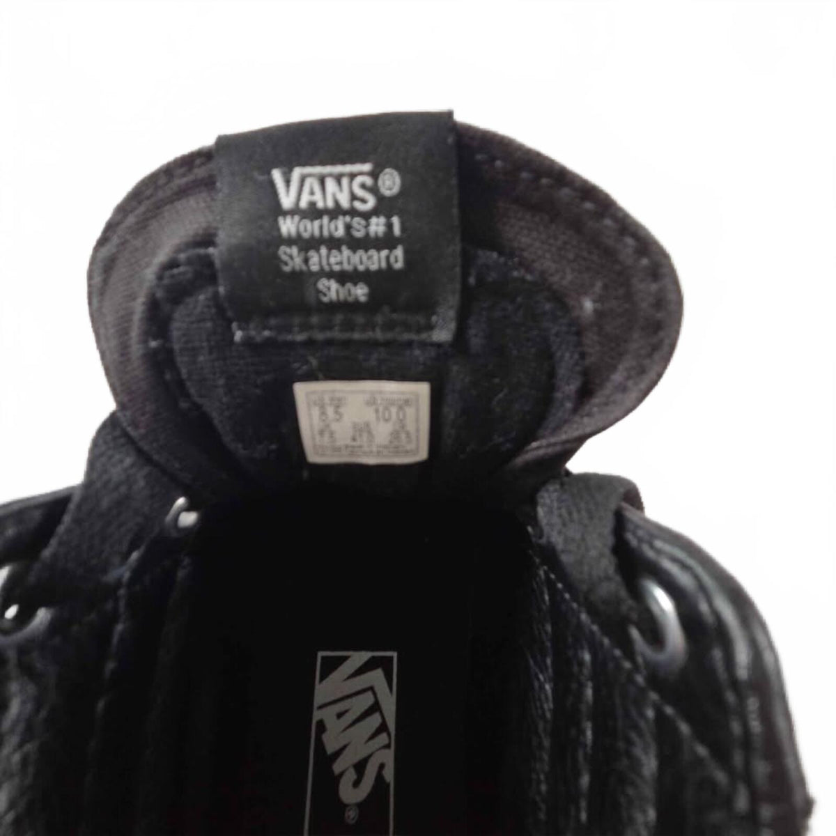 Vans Black High-Top shoe Sneakers Unisex Men's 8.5 Gum Sole
