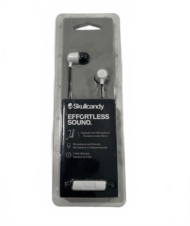 Skullcandy Jib In Ear Earbuds headphones with Mic color White