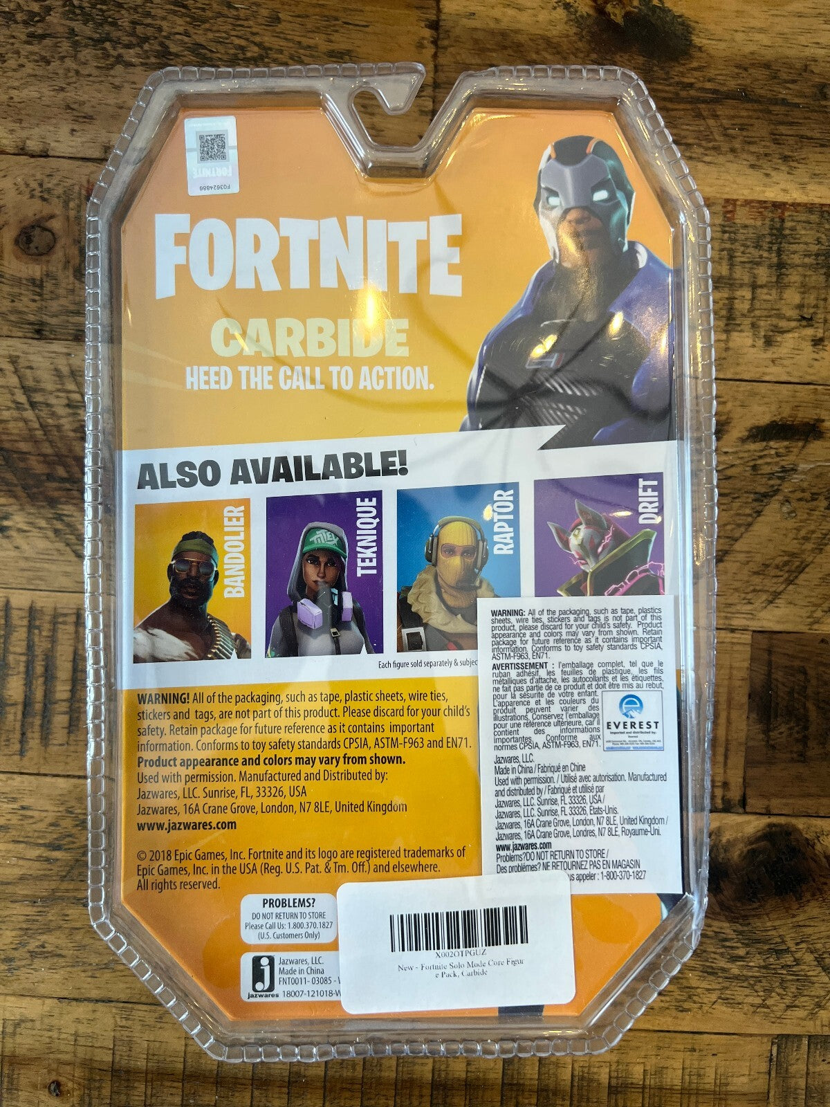 Epic Games Fortnite Carbide Solo Mode Action Figure 4 inch