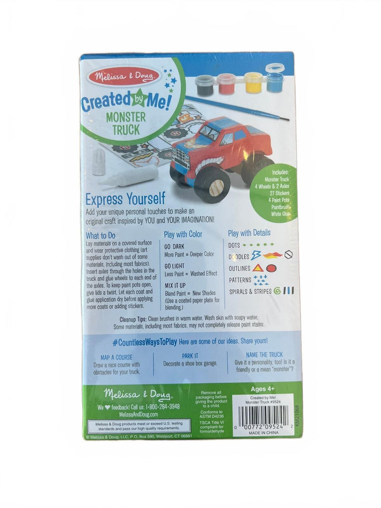 Melissa & Doug Créé par moi ! Kit de loisirs créatifs en bois Camion monstre