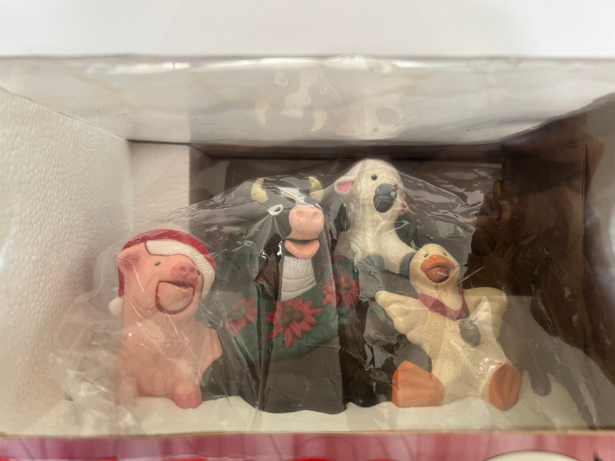 Wang's International Barnyard Carolers 1998 Vintage Animatronic Singing 8 Carols