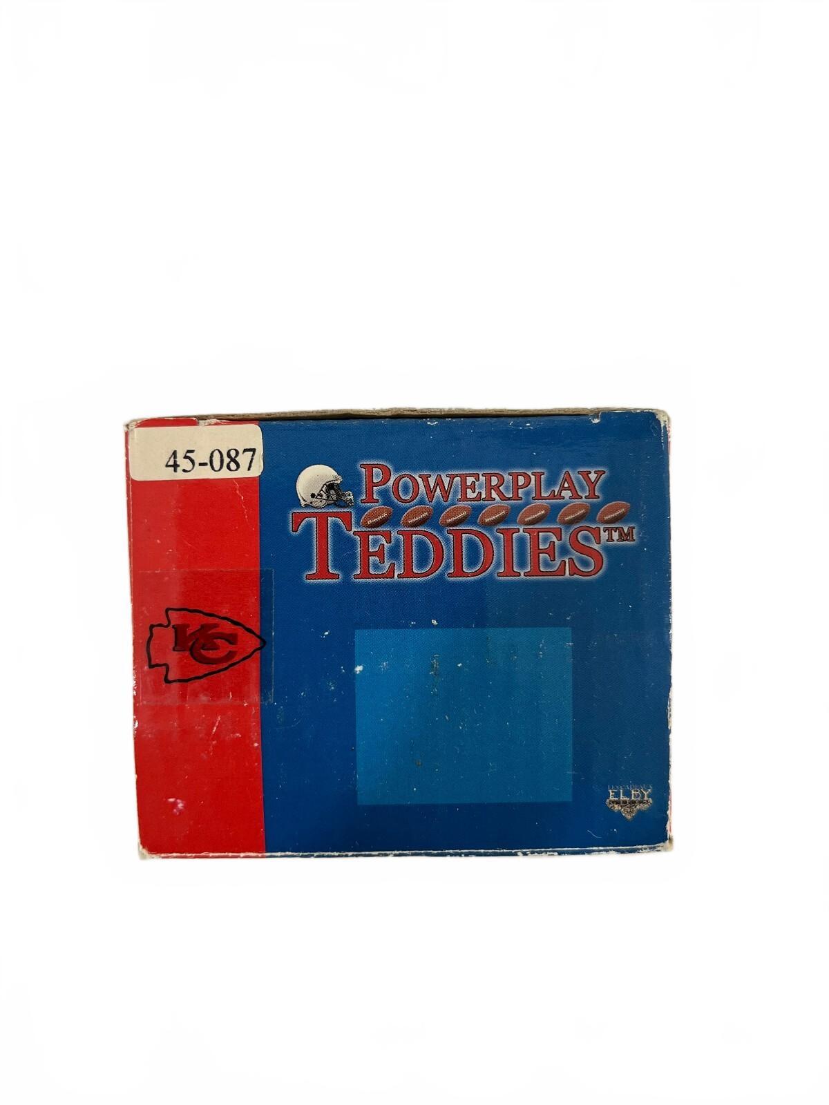Elby Vintage  Powerplay Teddies NFL Bear Figurine with Box - Kansas City Chiefs