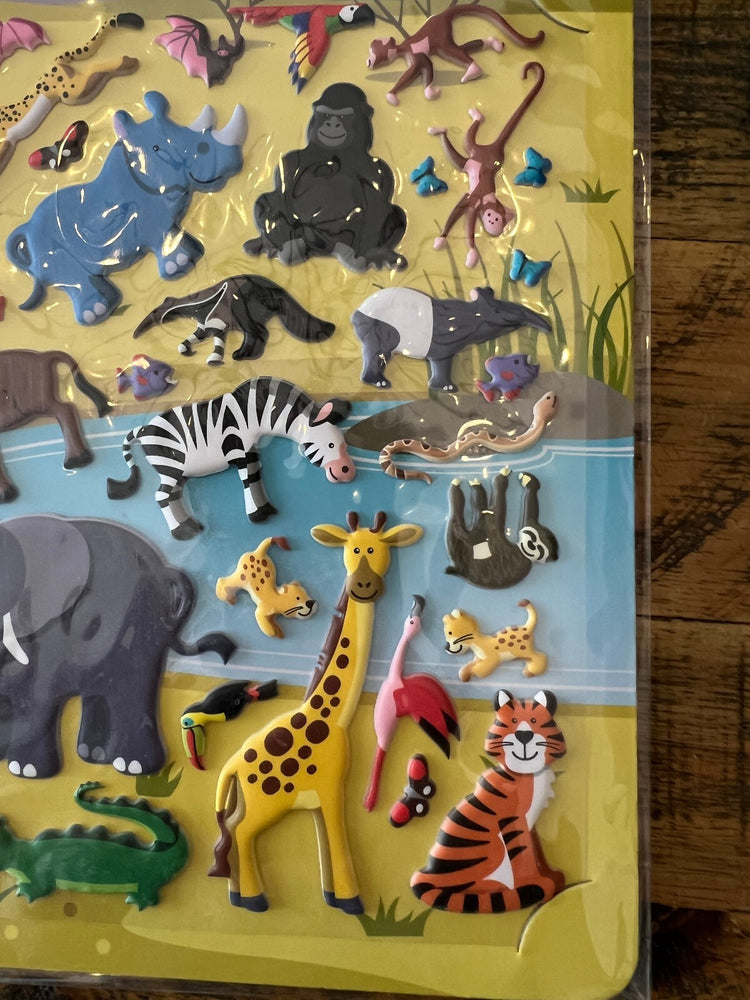 Lot d’autocollants gonflables réutilisables Melissa & Doug : Princesses et Safari