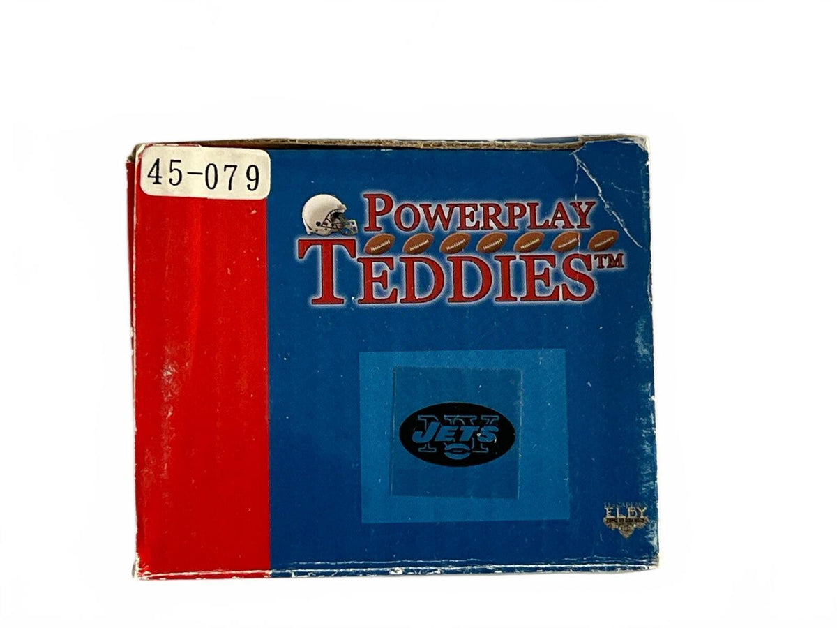 Elby Vintage  Powerplay Teddies NFL Bear Figurine with Box - New York Jets