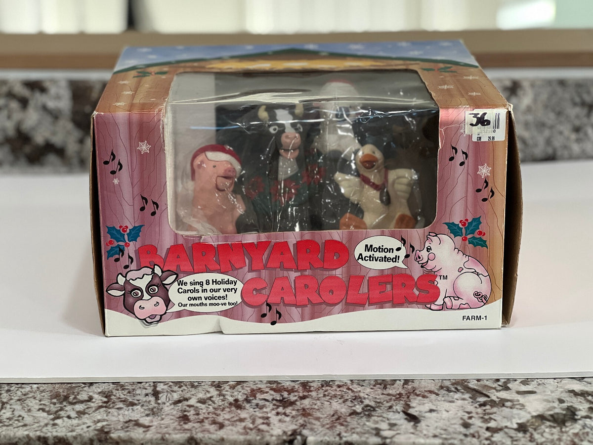 Wang's International Barnyard Carolers 1998 Vintage Animatronic Singing 8 Carols