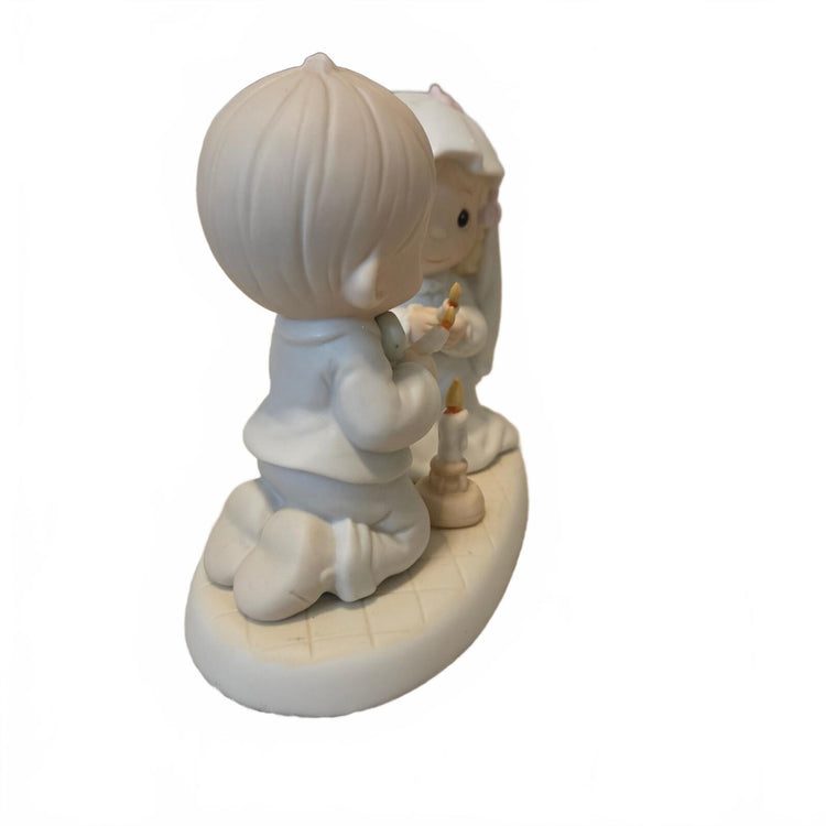 Figurine en céramique Precious Moments « The Lord is your Light to Happiness » 1988 Vinta