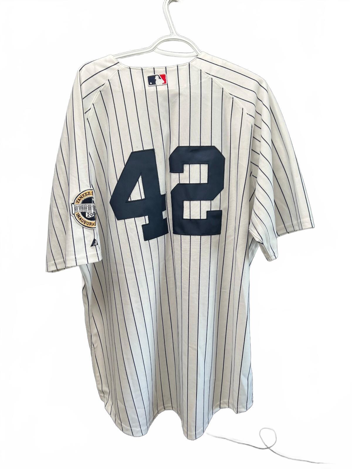 Majestic Athletic New York MLB Yankees Mariano Rivera #42 Pinstripe Jersey 3XL