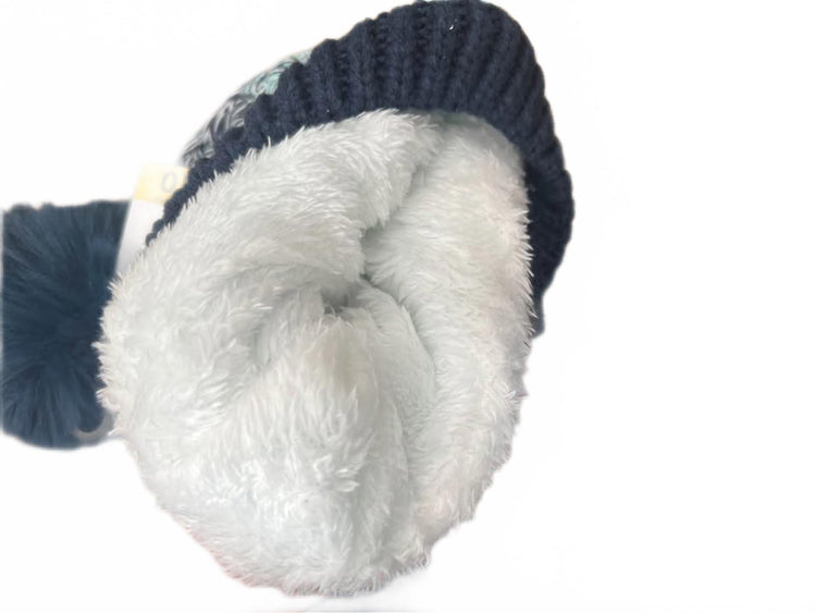 Beanie Hat Pom Pom Blue/Aqua
