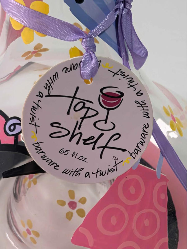 Top Shelf Hand Painted Wine Decanter 65 fl oz NWT