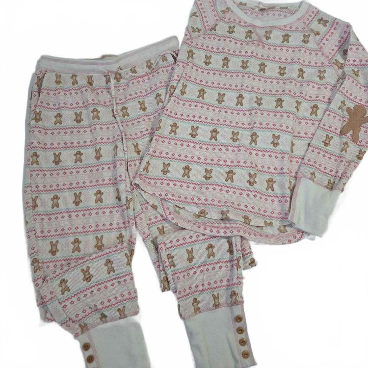 la Vie en Rose Gingerbread Thermal Pajama Set size S