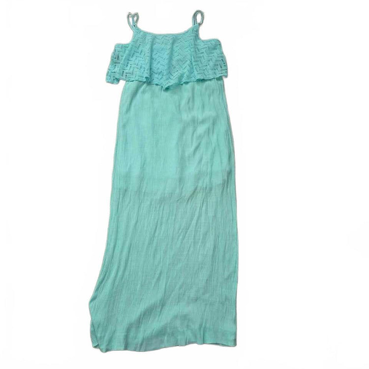 Mint Green Lace Overlay Maxi Dress size L