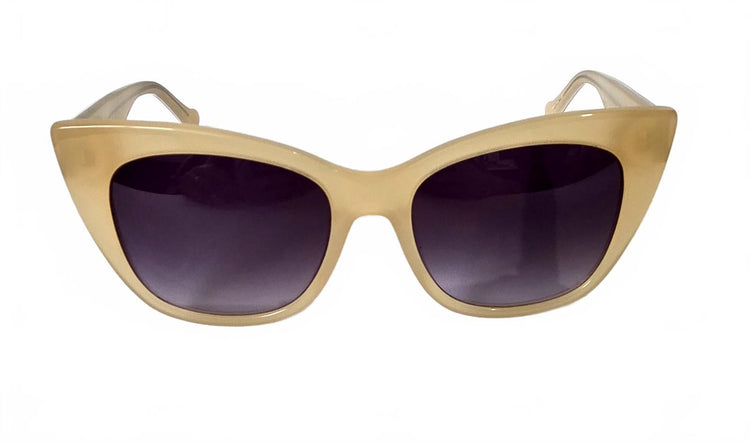 BETSEY JOHNSON ROCK N ROLL NUDE 55/18/135 BEIGE Sunglasses