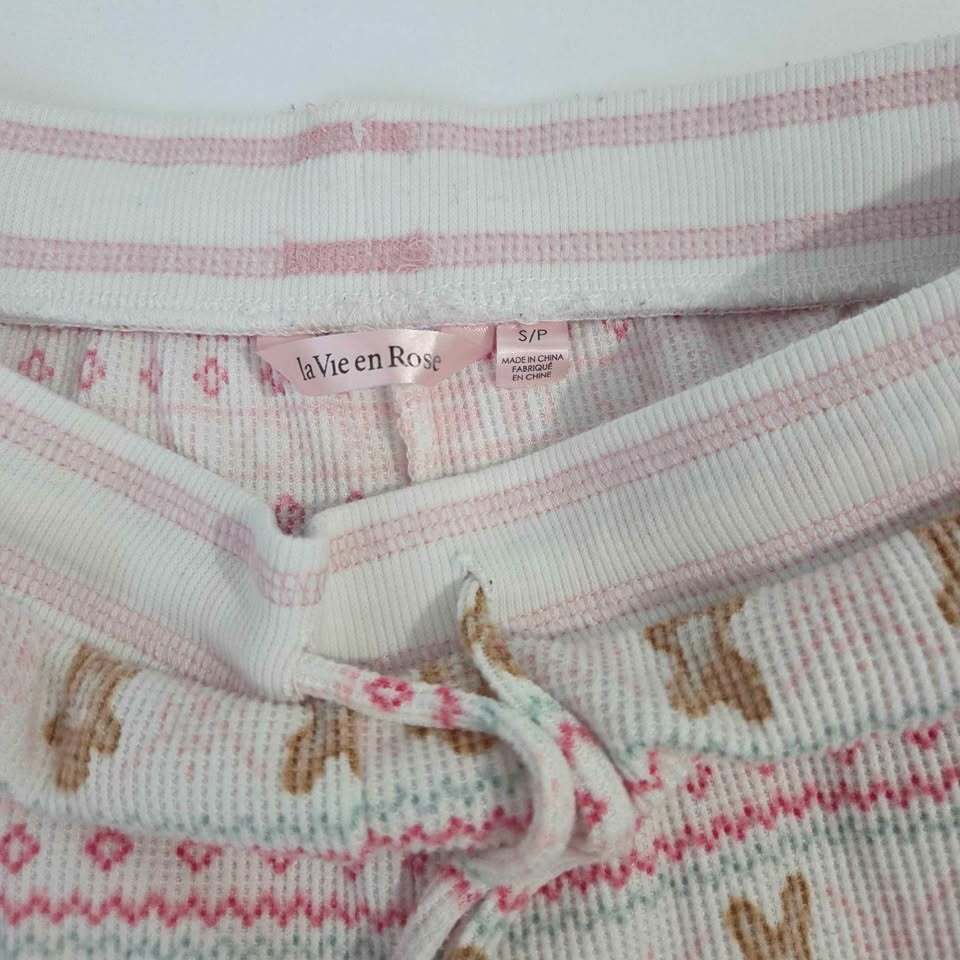 la Vie en Rose Gingerbread Thermal Pajama Set size S