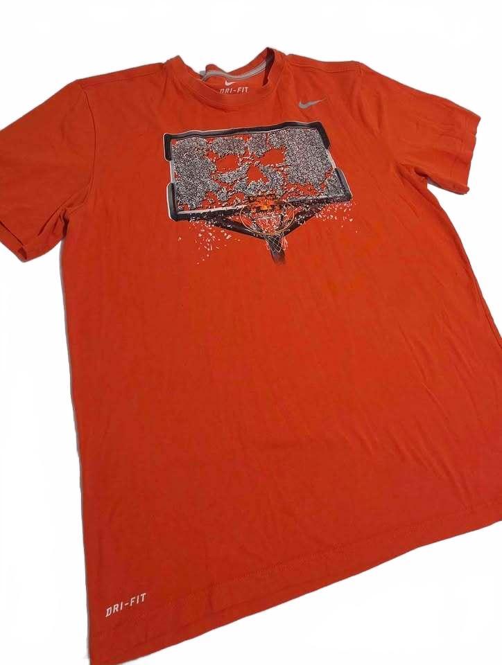 Nike Dri-FIT Large Orange Shattered Backboard Basketball T-Shirt size Large