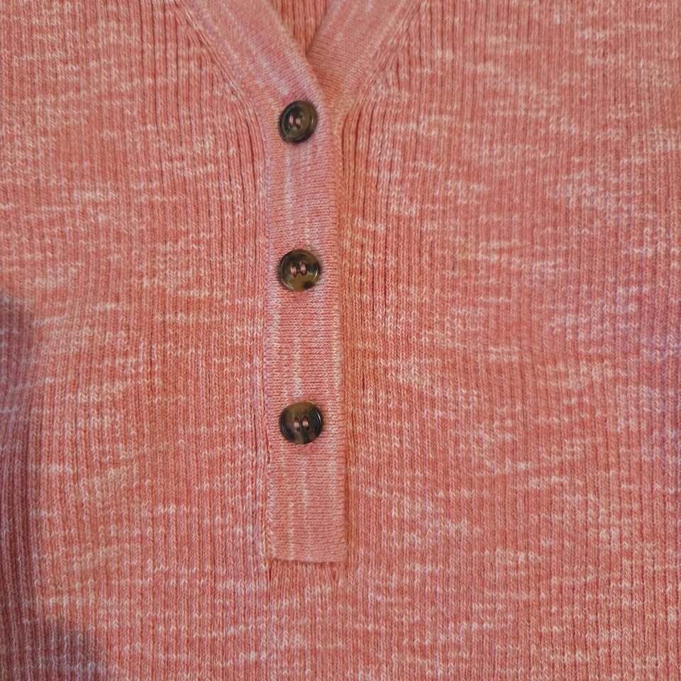 Calvin Klein Pink Heathered Henley Top size XS