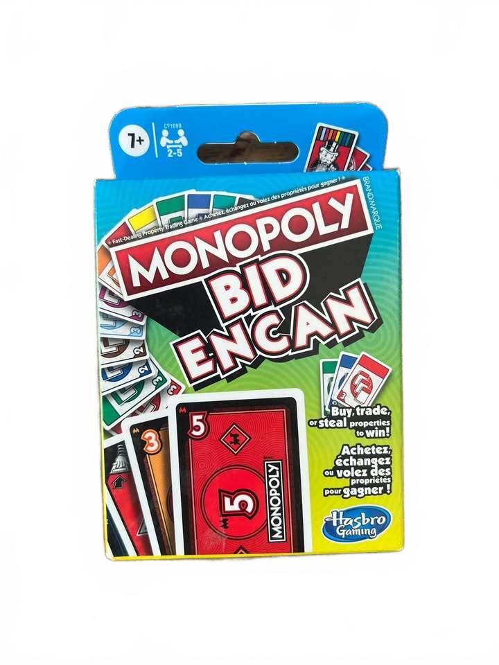 Monopoly Bid Encan Cardgame
