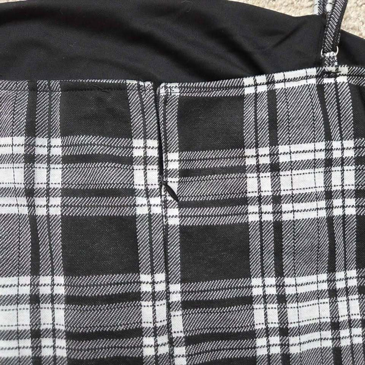 Mini-robe à carreaux noire et blanche Forever 21, taille XL