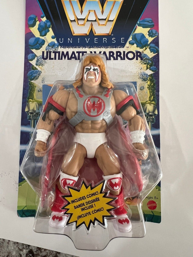 MATTEL Masters of the WWE Universe Ultimate Warrior Action Figure Includes Comic