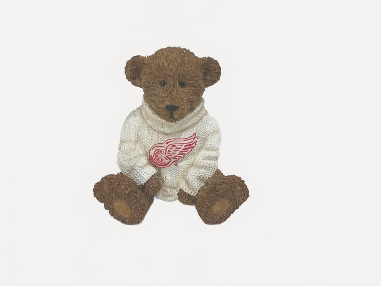 Figurine de hockey Elby Vintage Powerplay Teddies Ourson avec boîte - Detroit Red Wings