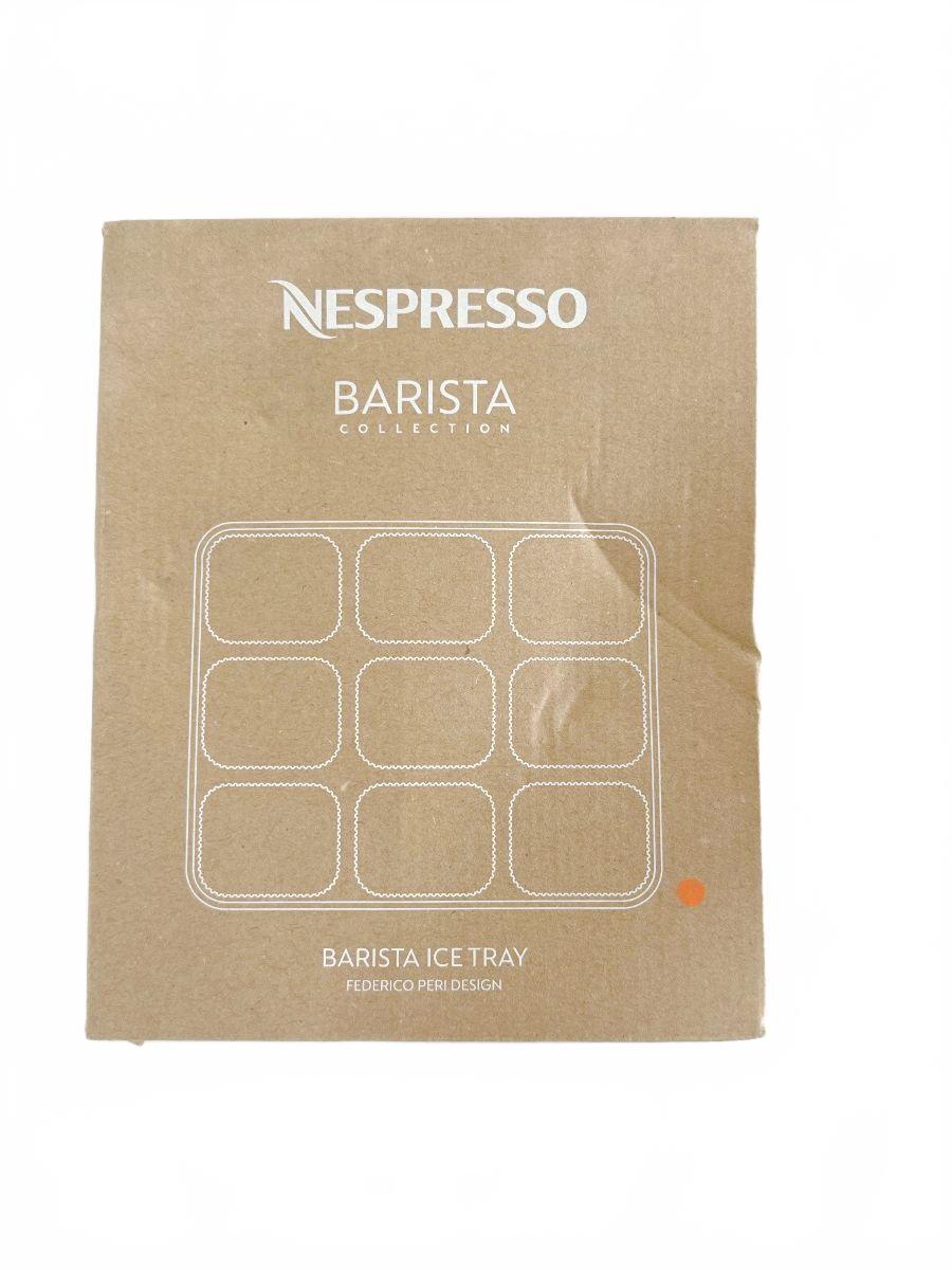 Nespresso, Bac à glaçons en silicone, Collection Barista, Orange, Fabriqué en Italie, Neuf