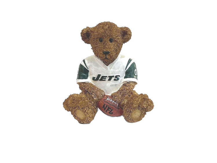 Elby Vintage  Powerplay Teddies NFL Bear Figurine with Box - New York Jets